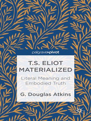 cover image of T.S. Eliot Materialized